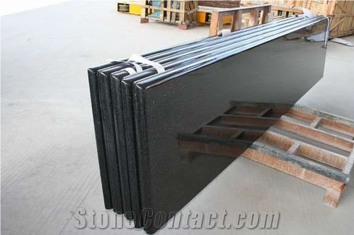 Large Indian Black Galaxy Countertop for Kitchen ,Black Countertop, Bar Top