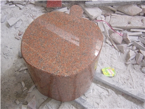 Outdoor Benches Maple Red Stone Stools in Garden