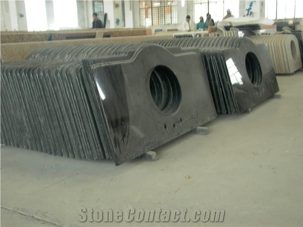 Shanxi Black Granite Vanity Tops, Pure Black Granite Countertops