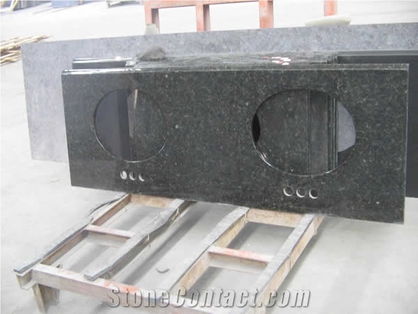 Verde Butterfly Vanity Tops, Green Granite Tops for Bath Tops