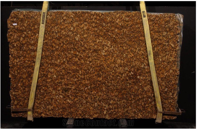 Granite Giallo West Extra Slab, Brazil Brown Granite