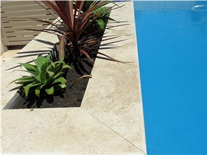Pool Coping, Pool Deck, Debden Beige Sandstone Pool Coping Pool Coping, Pool Deck, Debden Beige Sandstone Pool Coping