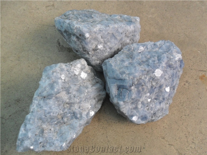 Blue Calcite Blue Stone Block, Tanzania Blue Blue Stone