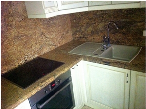 Granite Giallo Platinum Countertop, Giallo Platinum Yellow Granite Countertop