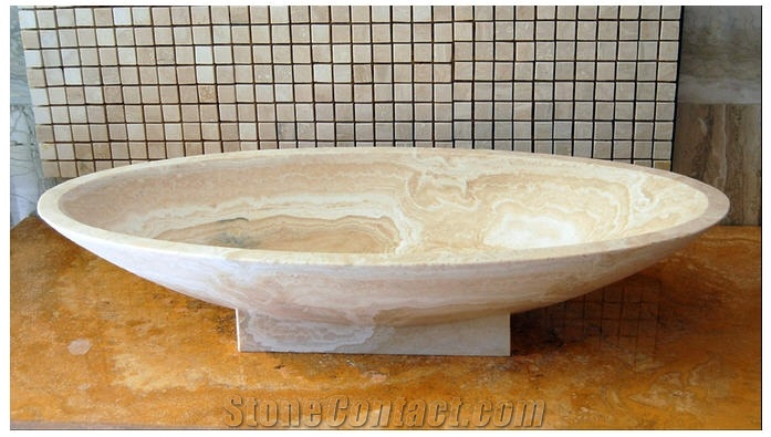 Arco Iris Beige Onyx Wash Basin