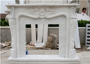 Grey Granite Fireplace Mantel