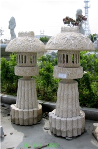 G682 Granite Lanterns,lamps, G682 Beige Granite Lanterns