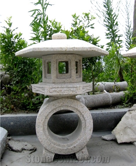 Garden Granite Lanterns Landscaping, Grey Granite Lanterns