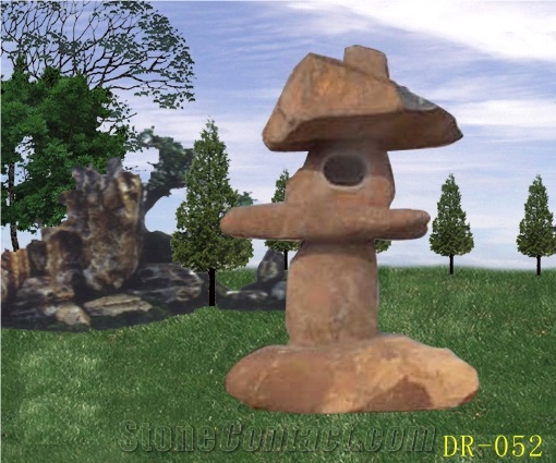 Garden Stone Lanterns, Brown Granite Lanterns