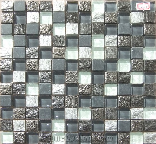 Glass Mix Marble Mosaic