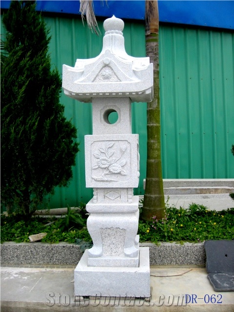White Granite Garden Lantern