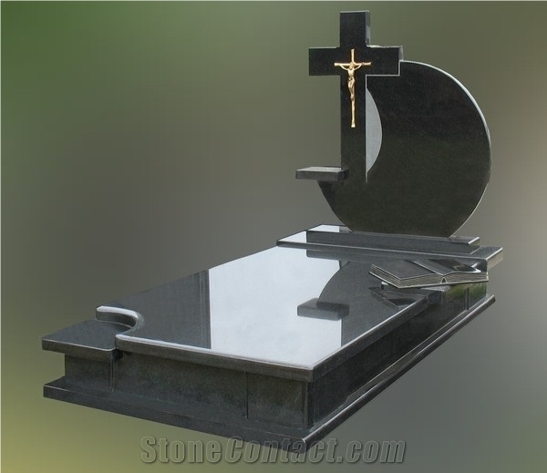 Granite Monument Tombstone, Black Granite Tombstone