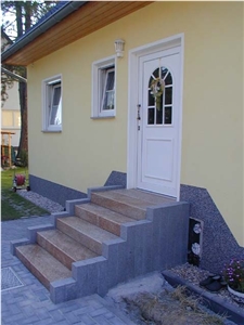 Granite Stairs, Brown Granite Mosaic