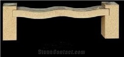 Granite Stone Table Bench Chairs, Stone Table Bench Chairs Yellow Granite