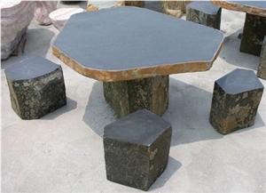 Granite Stone Table Bench Chairs