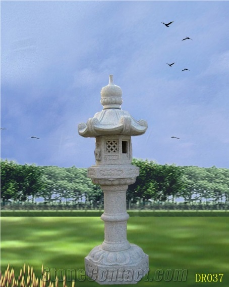 Grey Granite Stone Lantern