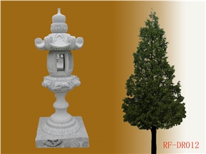 Japanese Stone Lanterns, White Granite Lanterns