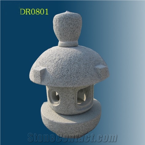 Japanese Style Grey Stone Lanterns, Grey Granite Lanterns
