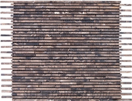 Marble Mosaic Bamboo Series, Brown Marble Mosaic