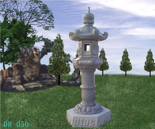 Natural Granite Stone Lantern on Sale, Grey Granite Lantern