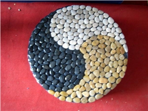Natural Round Pebble Mat Natural Round Pebble Mat