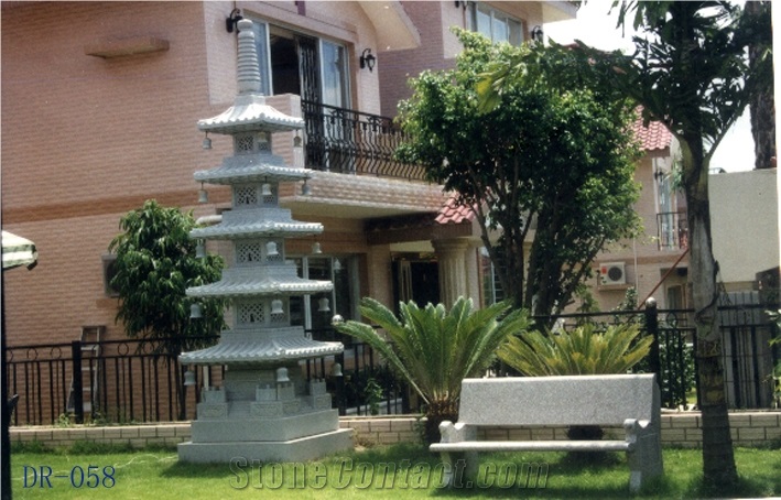 Natural Stone Lantern for Sale, Grey Granite Lantern