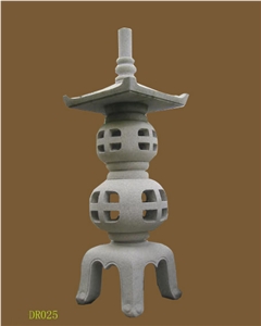 Outdoor Garden Stone Lamp, Grey Granite Lamps