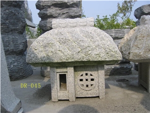Volcanic Stone Lantern, Grey Granite Lantern