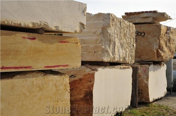 Giallo Siena Marble Blocks, Italy Yellow Marble