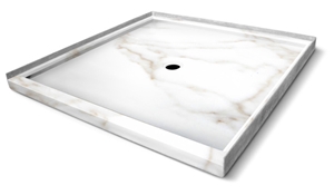 Calacutta Gold Marble Shower Base, Calacatta Gold White Marble Shower Base