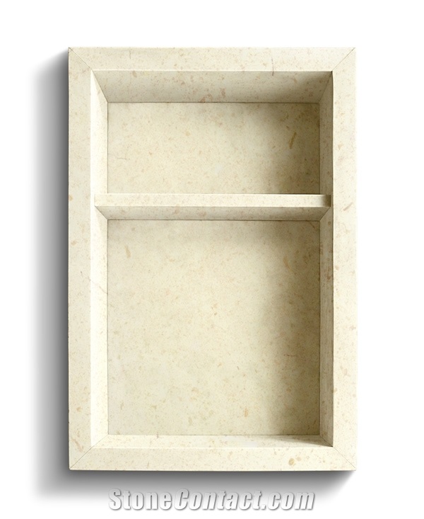 Crema Marfil Marble Shampoo Caddy, Crema Marfil Beige Marble Bath Accessories