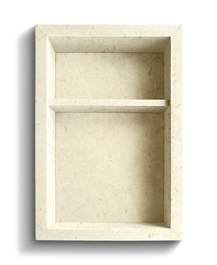 Crema Marfil Marble Shampoo Caddy, Crema Marfil Beige Marble Bath Accessories