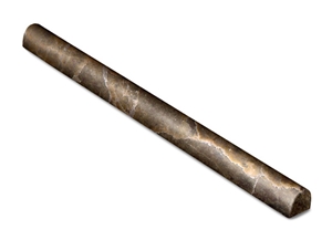 Dark Emperador Marble Pencil Trim, Dark Emperador Brown Marble Trim