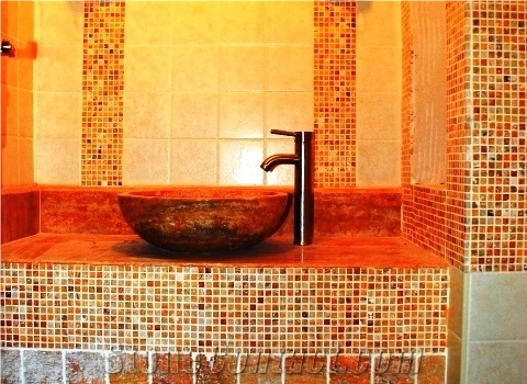 Dark Emperador Brown Marble Wash Basin