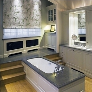 Azul Valverde Bath Tub Deck, Azul Valverde Grey Limestone Bath Tub