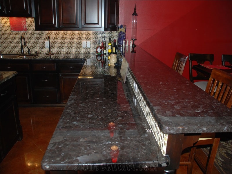 Marron Bahia Granite Countertop, Marron Bahia Brown Granite Countertop