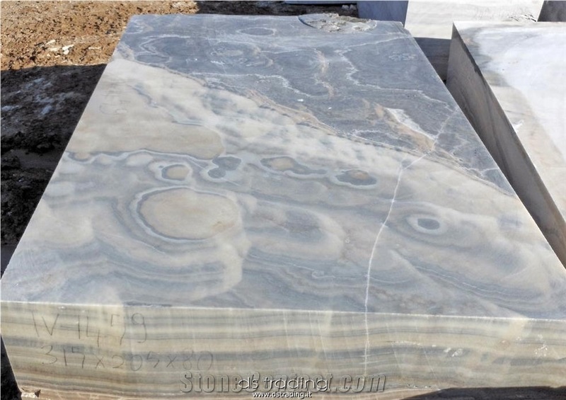Cloudy Grey Onyx Block