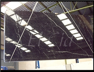 Nero Marquina Black Marble Slabs