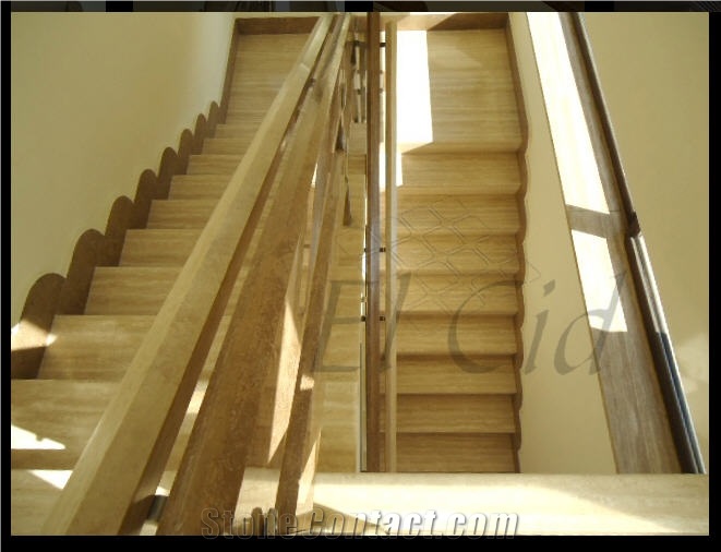 Travertine Haya Stairs, Haya Beige Travertine Stairs