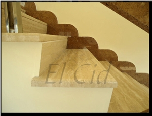 Travertine Haya Stairs, Haya Beige Travertine Stairs