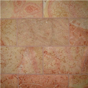 Jerusalem Red Bush Hammered, Jerusalem Red Limestone Tiles