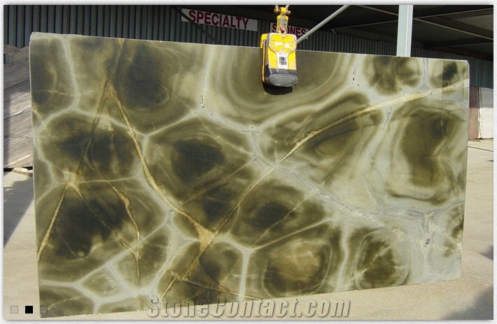 Verde Tortuga Quartzite Slabs, Brazil Green Quartzite