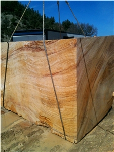 Autumn Travertine Blocks, Yellow Travertine Blocks