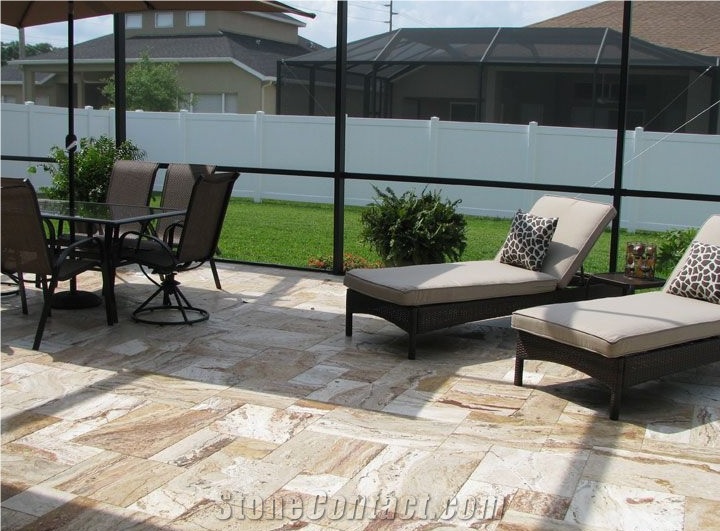 Valencia Travertine Tiles, Travertine Slabs, Multicolor Travertine Floor Tiles, Wall Tiles