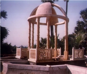 Chhatri - Gazebo, Mint Dhari Beige Sandstone Gazebo