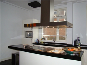 Absolute Black Granite Custom Kitchen Design