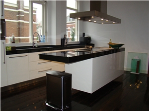 Absolute Black Granite Custom Kitchen Design