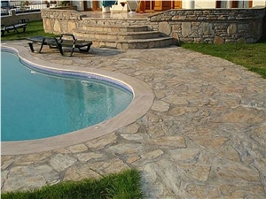 Beige Quartzite Swimming Pool Pavement, Pierre De Staneux Beige Quartzite Pavement