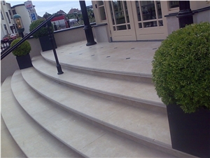 Sinai Pearl Stairs, Sinai Pearl Beige Limestone Stairs
