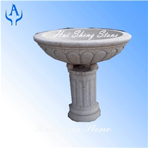 Granite Brown Flowerbed Parterre, White Granite Flower Pot